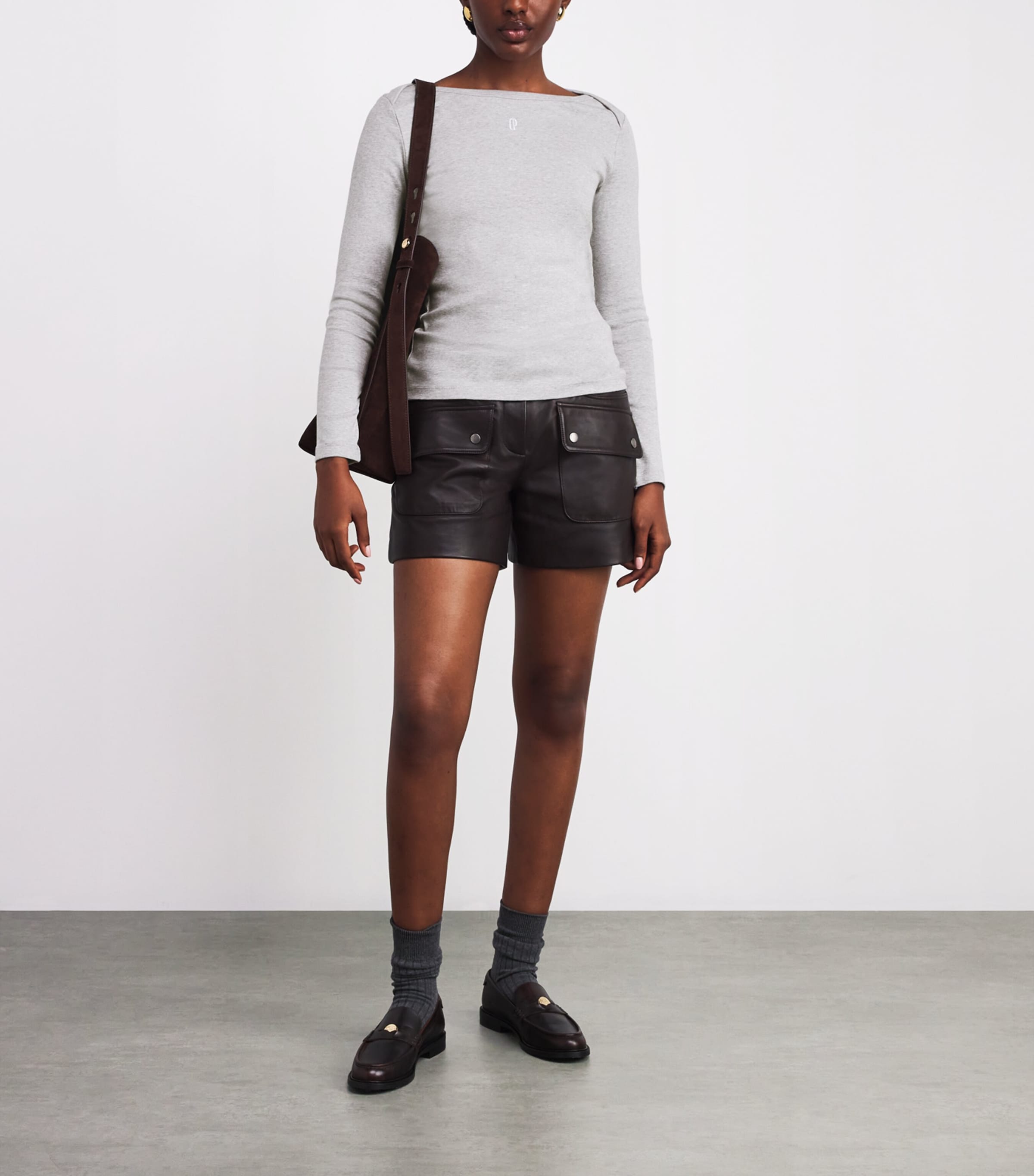 Cotton Long-Sleeve T-Shirt GRIS Image 2