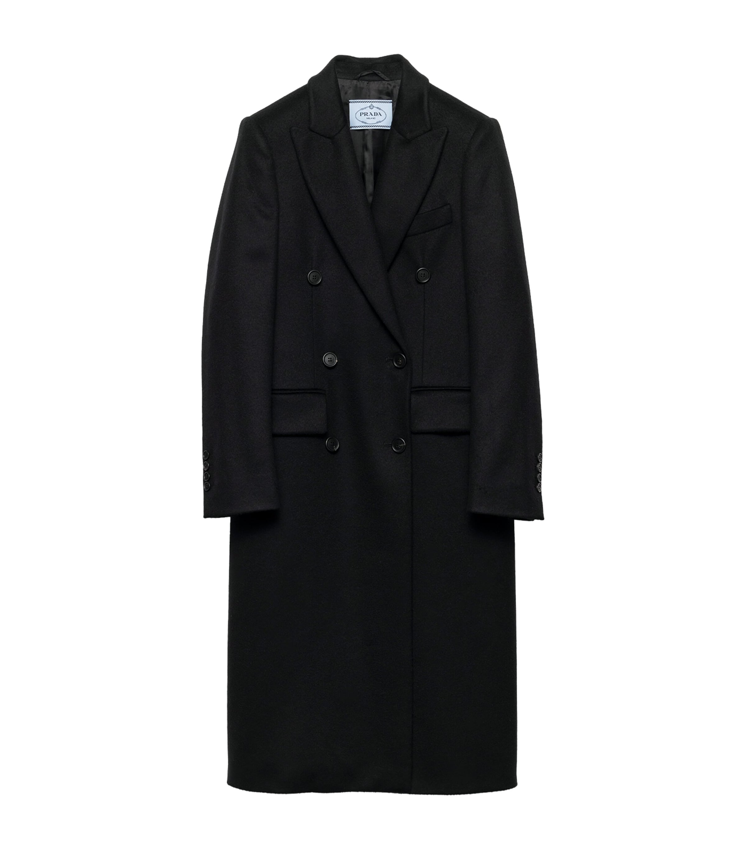 Prada Black Cashmere Double-Breasted Coat | Harrods UK Prada Black Cashmere Double-Breasted Coat | Harrods UK