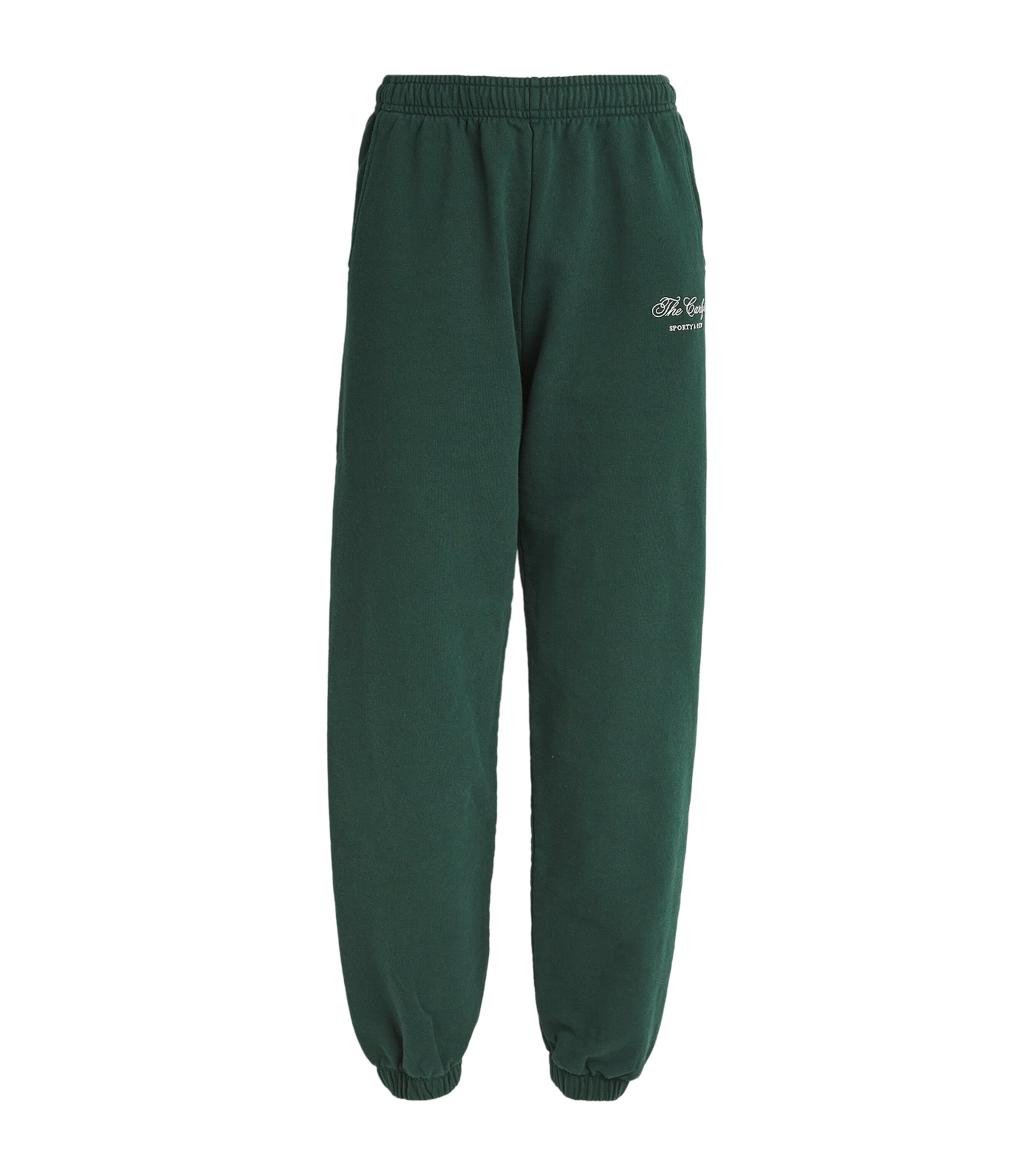 Shop Sporty And Rich X The Carlyle Cotton Sweatpants In Green