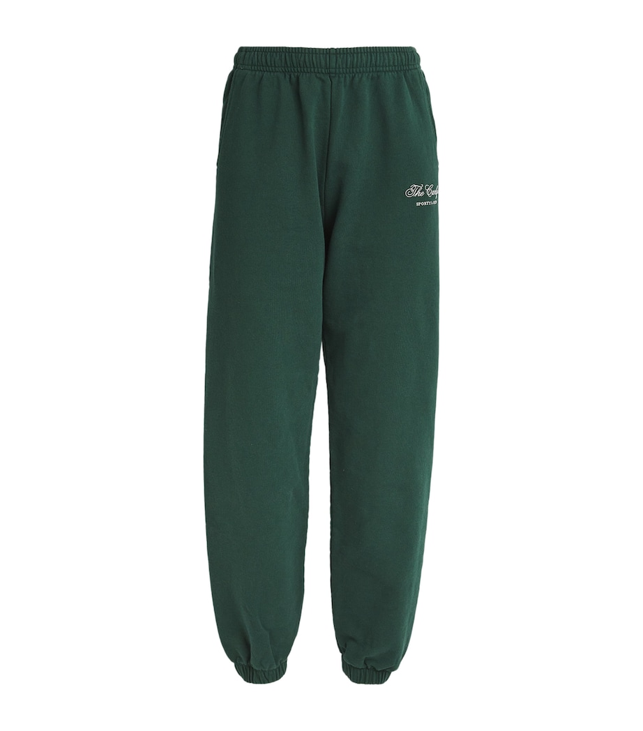 x The Carlyle Cotton Sweatpants FOREST WHITE Image 1