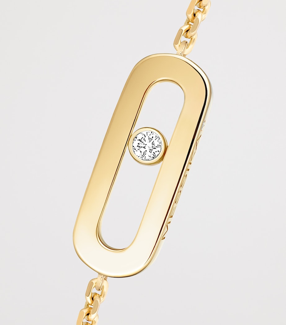 Messika Move Uno Yellow Gold and Diamond Chain Bracelet Yellow Gold Image 2