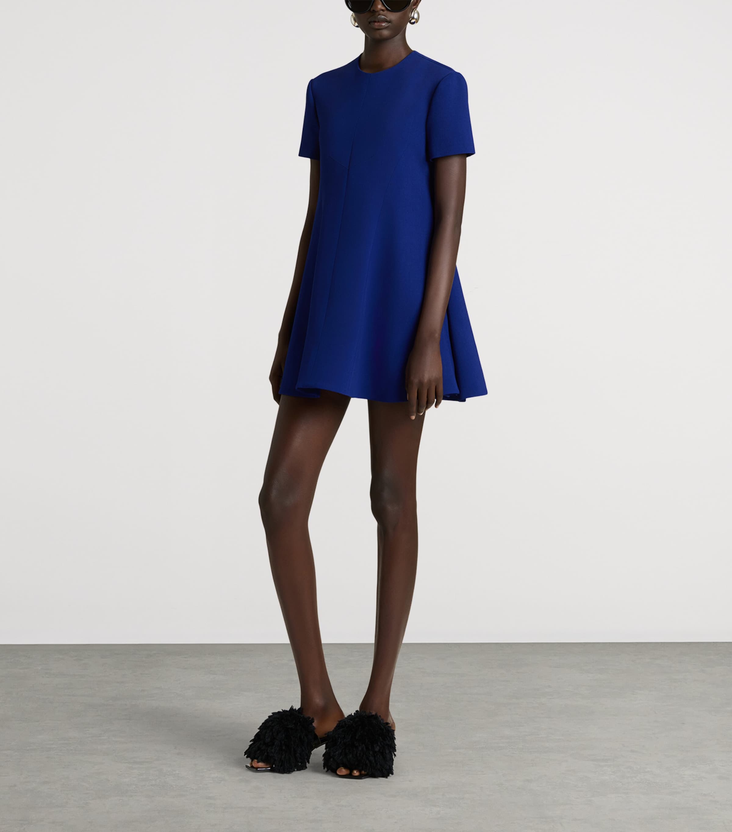 Givenchy Womens Round-Neck Flared Mini Dress Image 2