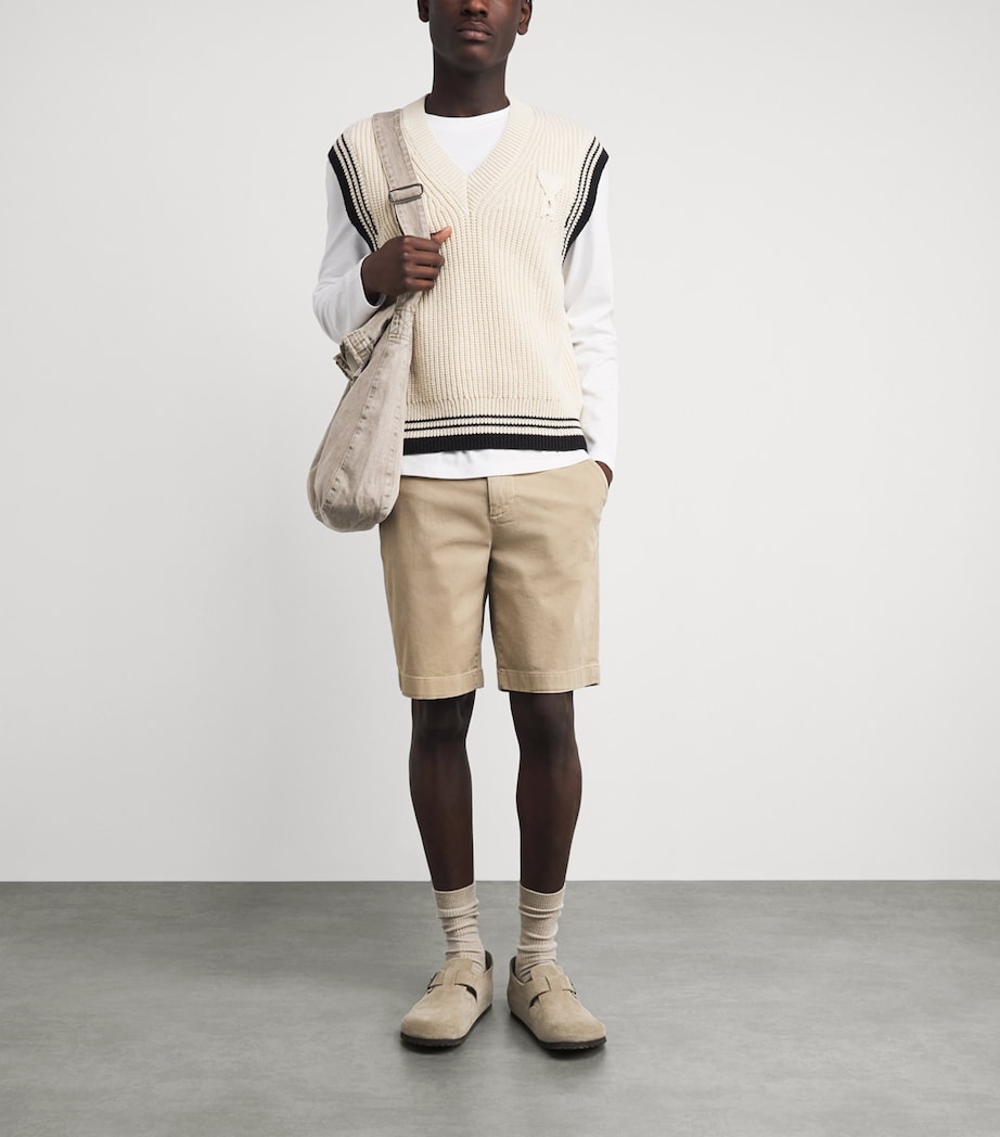 7 For All Mankind Mens Luxe Performance Chino Shorts Beige Image 2
