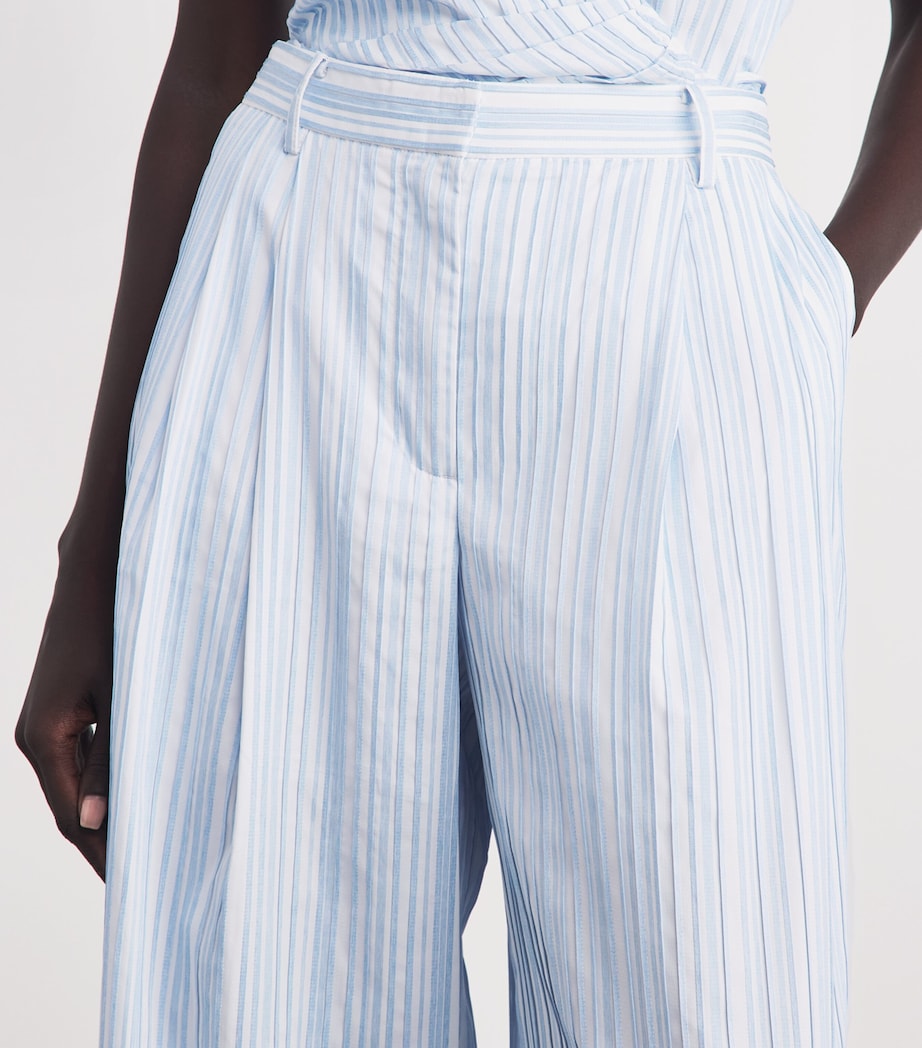 Simkhai Womens Wide-Leg Grace Trousers Blue Stripe Image 3