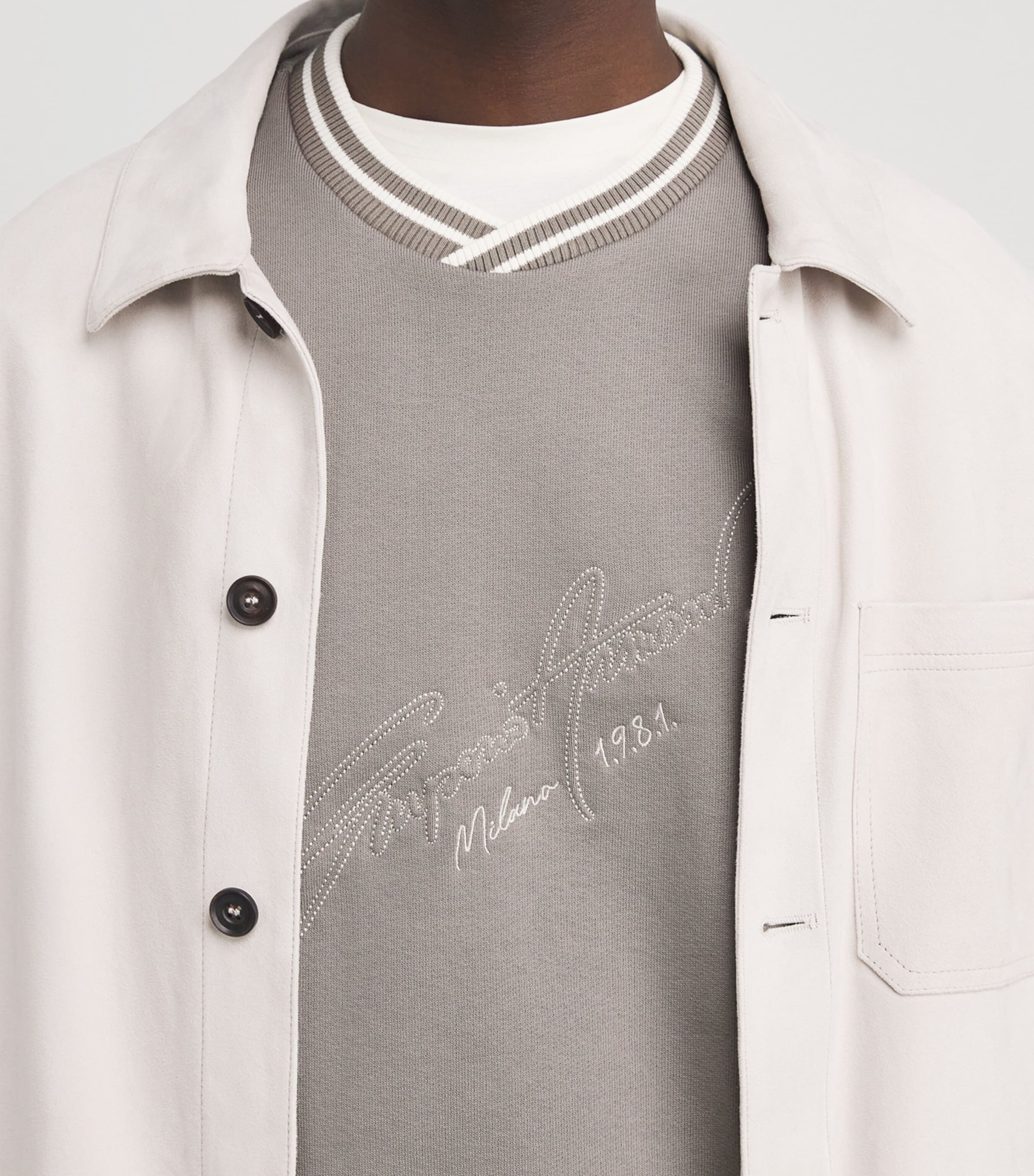 Cotton Embroidered Logo Sweatshirt U8049 Image 6