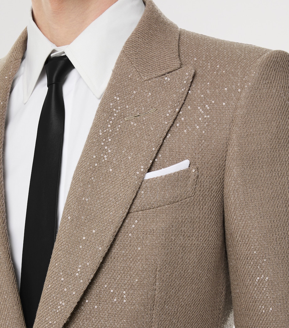 Virgin Wool-Blend Sequinned Blazer JBQ Image 2