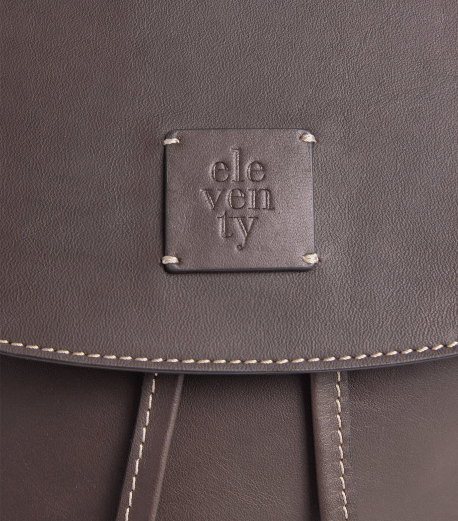 Eleventy Leather Backpack Cacao Image 6