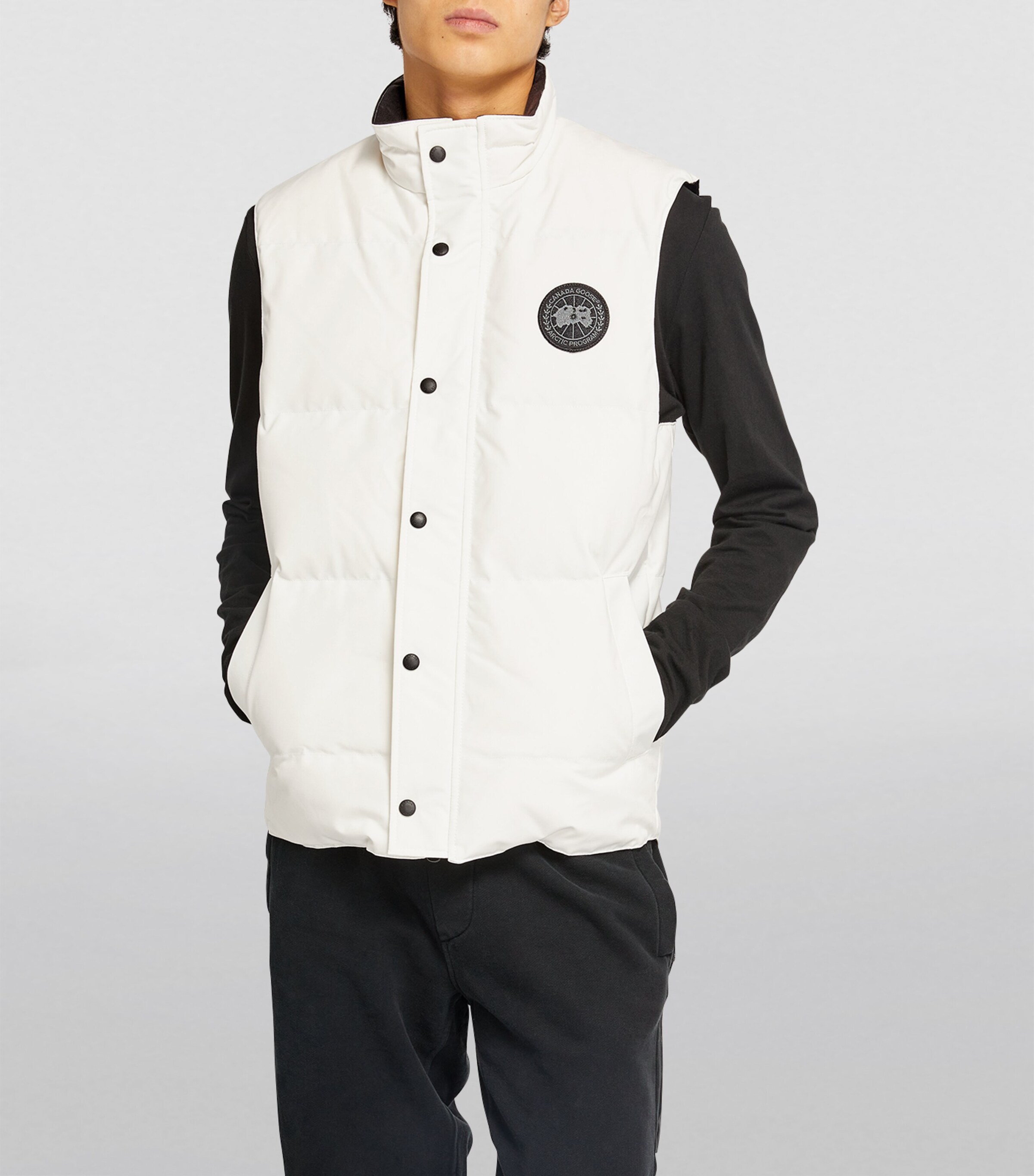 Canada Goose Mens Padded Garson Gilet White Image 3