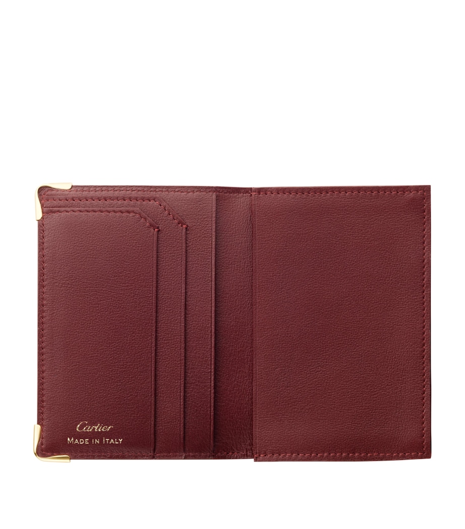 Leather Must de Cartier Business Card Holder BURGUNDY Image 2