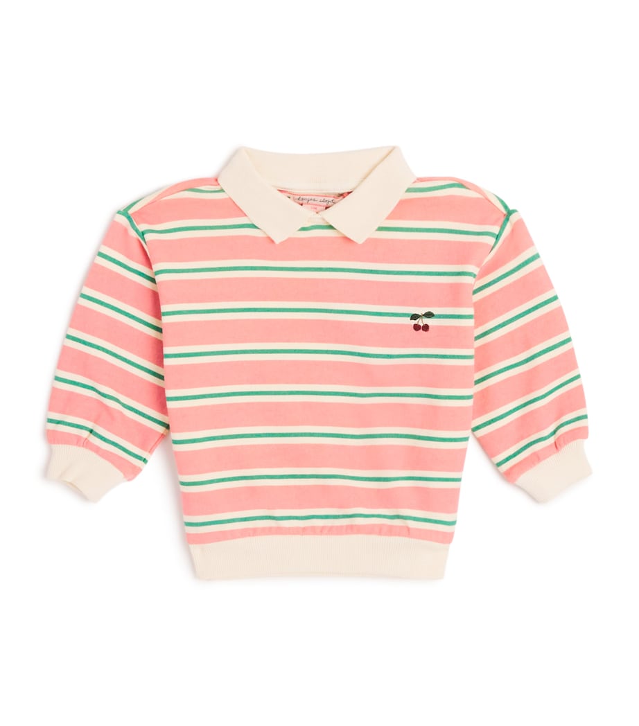 Cotton Stripe Polo Sweater (12 Months-4 Years) P25083 BLUSH BOUND Image 1