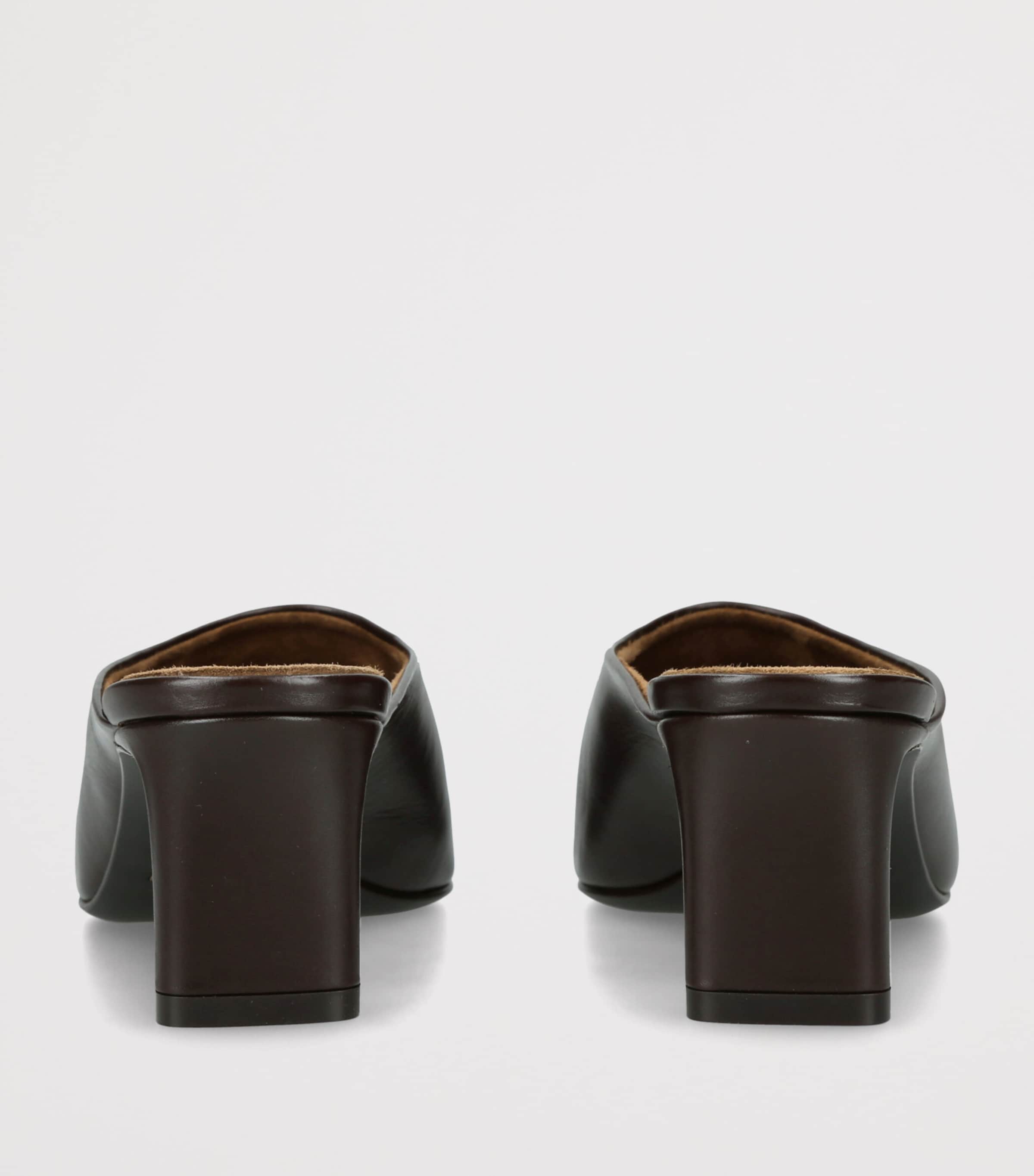 Khaite Leather Colt Heeled Mules 50 Brown Image 4