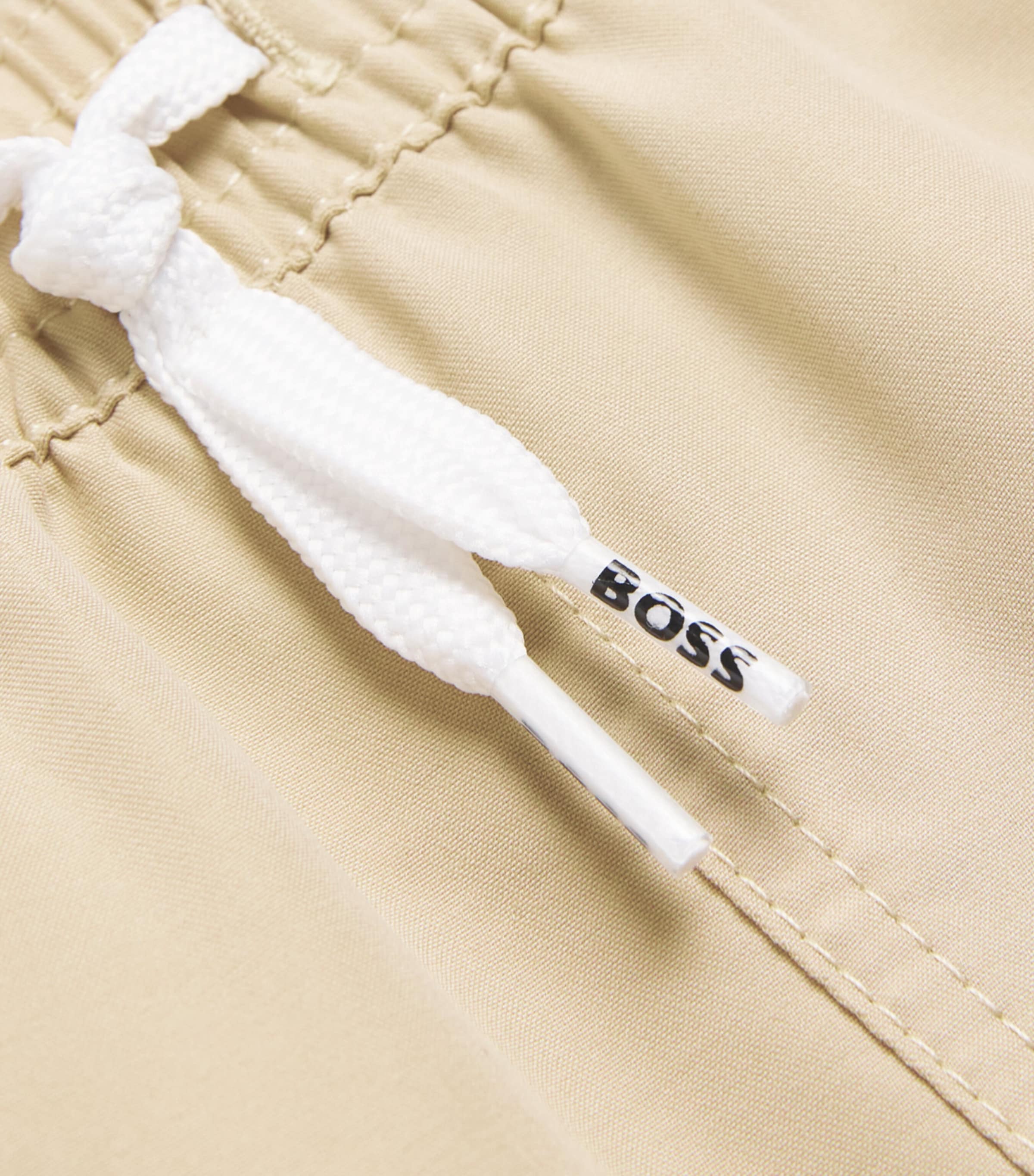 BOSS Kidswear Logo Swim Shorts (3-18 Months) Stone Image 3
