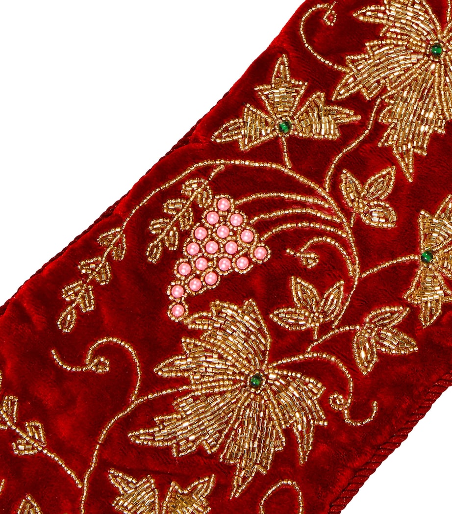 Velvet William Morris Stocking RED Image 2