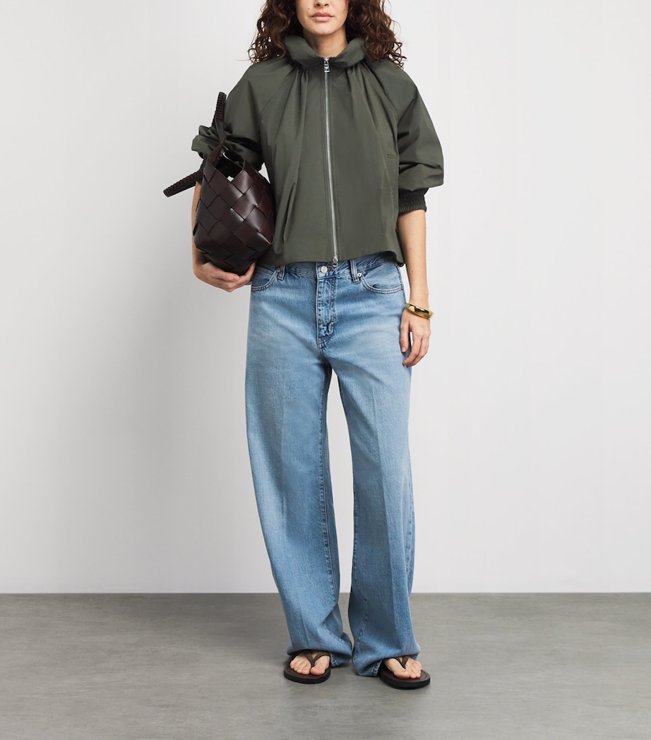 Veronica Beard Womens Circe Bubble Jacket Army Image 2