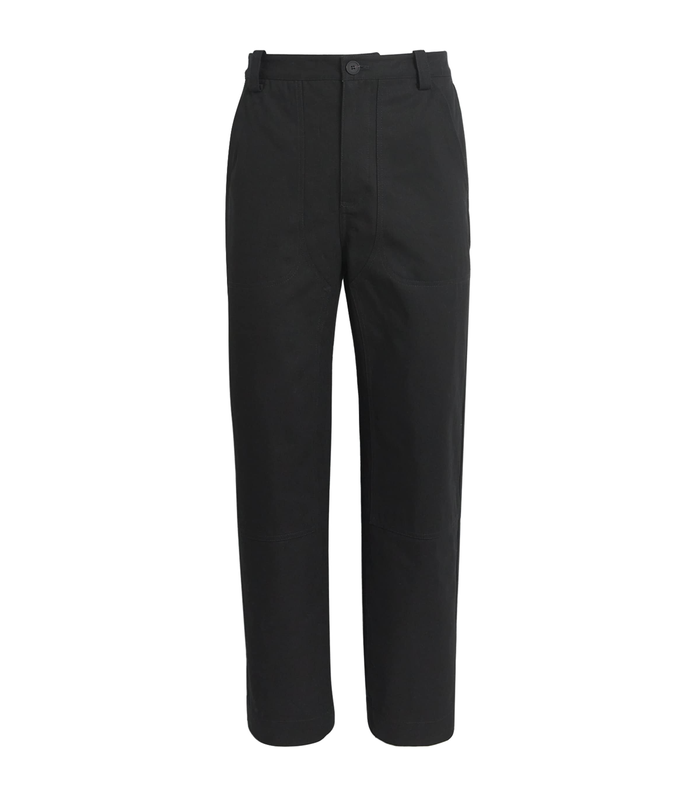 x Aaron Levine Cotton Canvas Denver Cargo Trousers BLACK Image 1