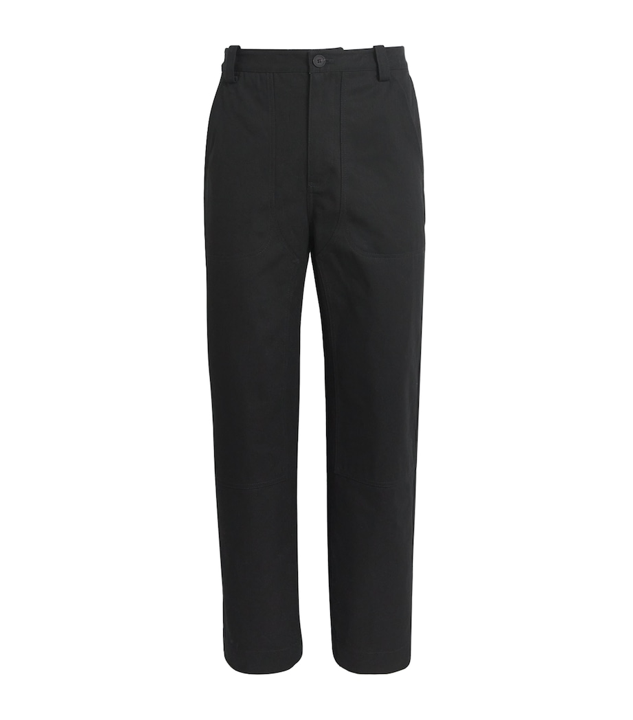x Aaron Levine Cotton Canvas Denver Cargo Trousers BLACK Image 1