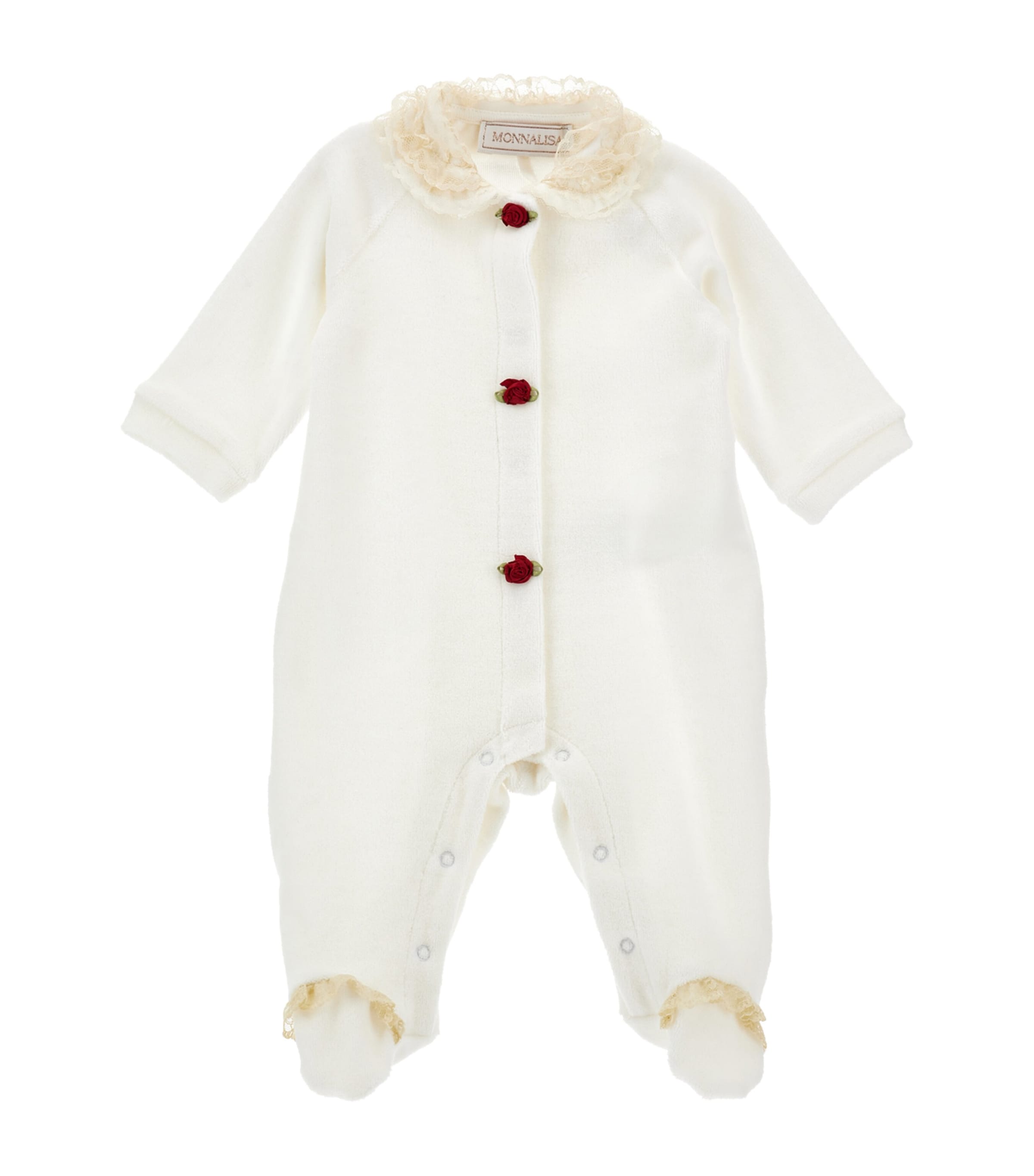 Monnalisa Rosebud-detail All-in-one In White