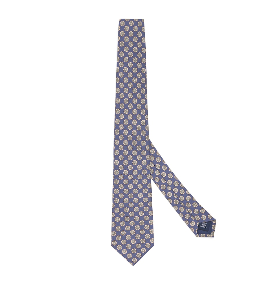 Silk Printed Tie BLUE Image 1