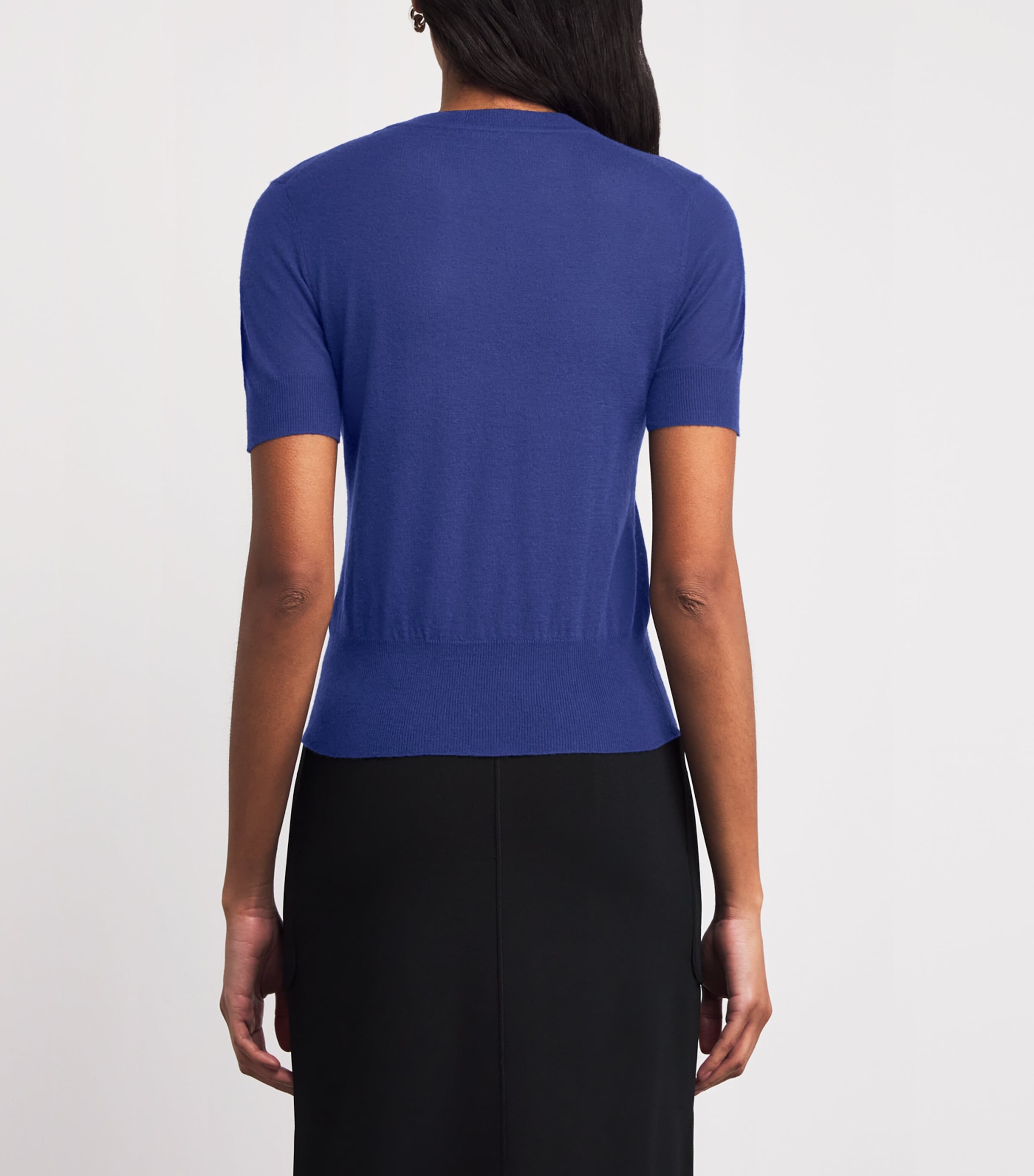 Cashmere Short-Sleeve Top COBALT Image 4