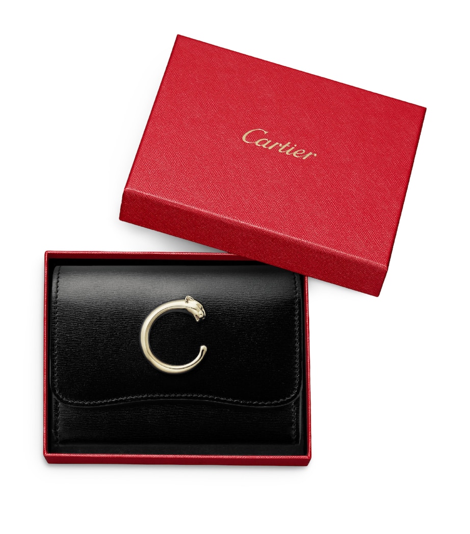 Leather Panthère de Cartier Wallet BLACK Image 4