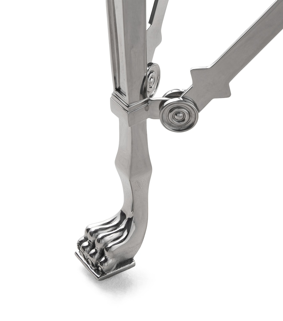 Limestone and Stainless Steel Cannes Gueridon Table STAINLESS STEEL Image 4