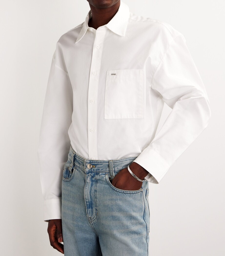 Logo-Engraved Bangle SILVER - BLACK Image 2