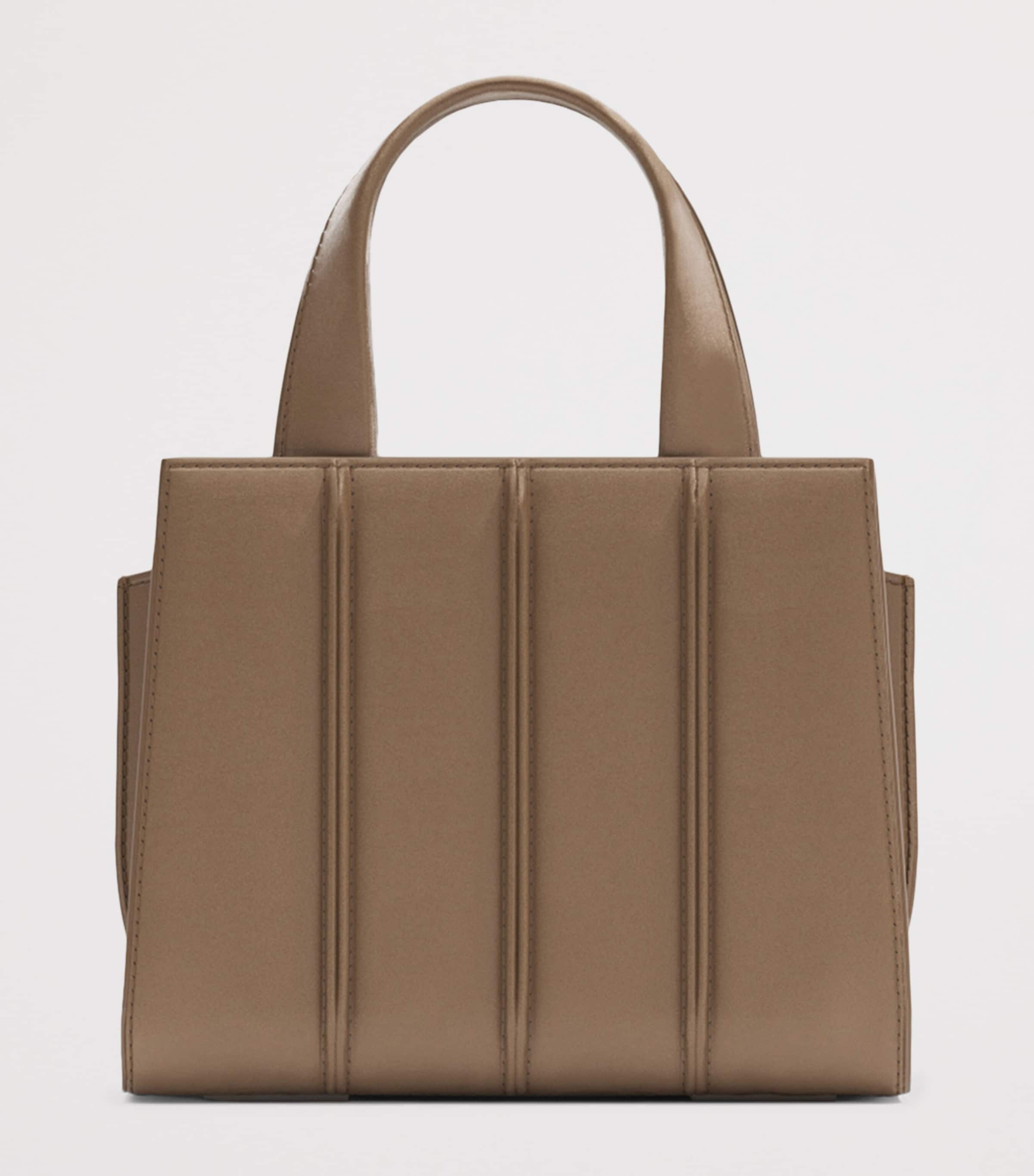Max Mara Micro Quilted Whitney Top-Handle Bag Camel Image 3