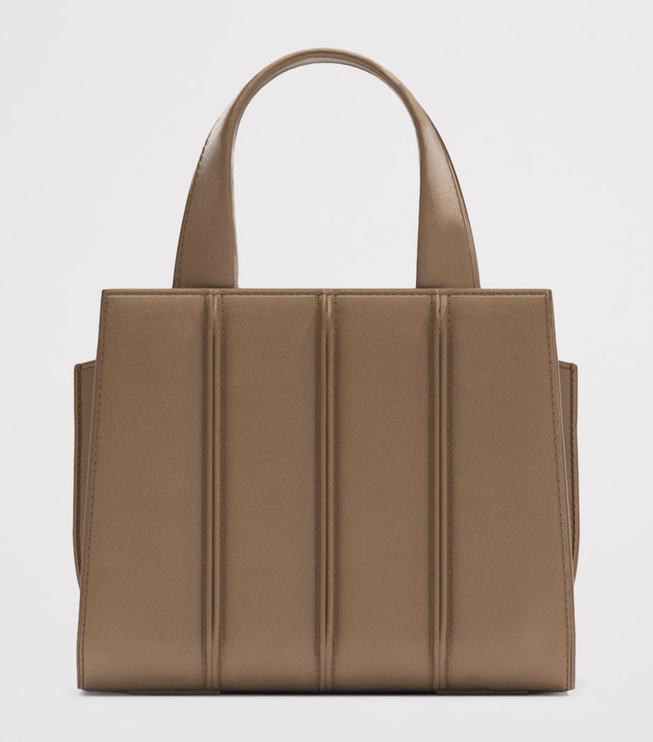 Max Mara Micro Quilted Whitney Top-Handle Bag Camel Image 3