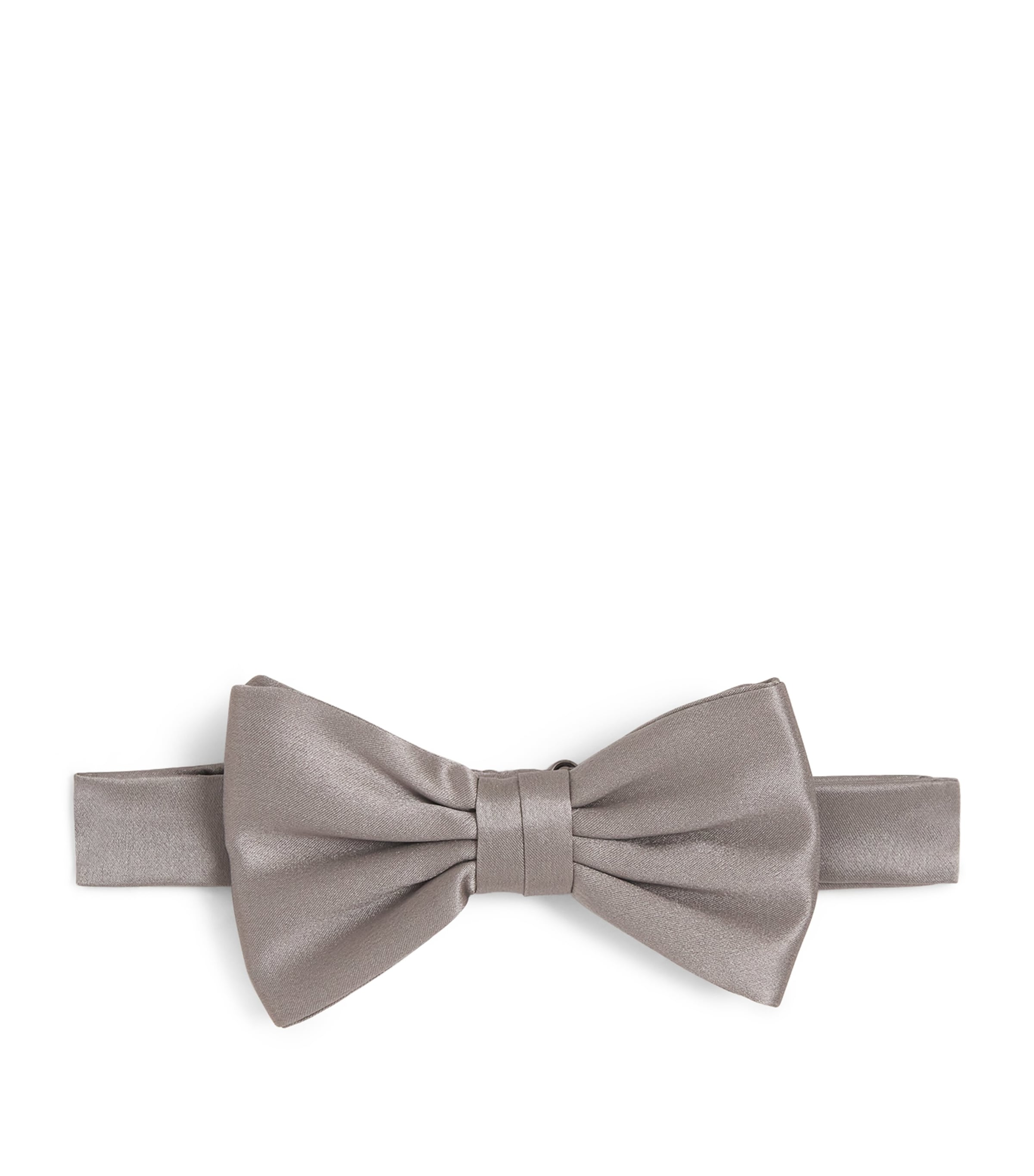 Shop Stefano Ricci Silk Pre-tied Bow Tie In Grey