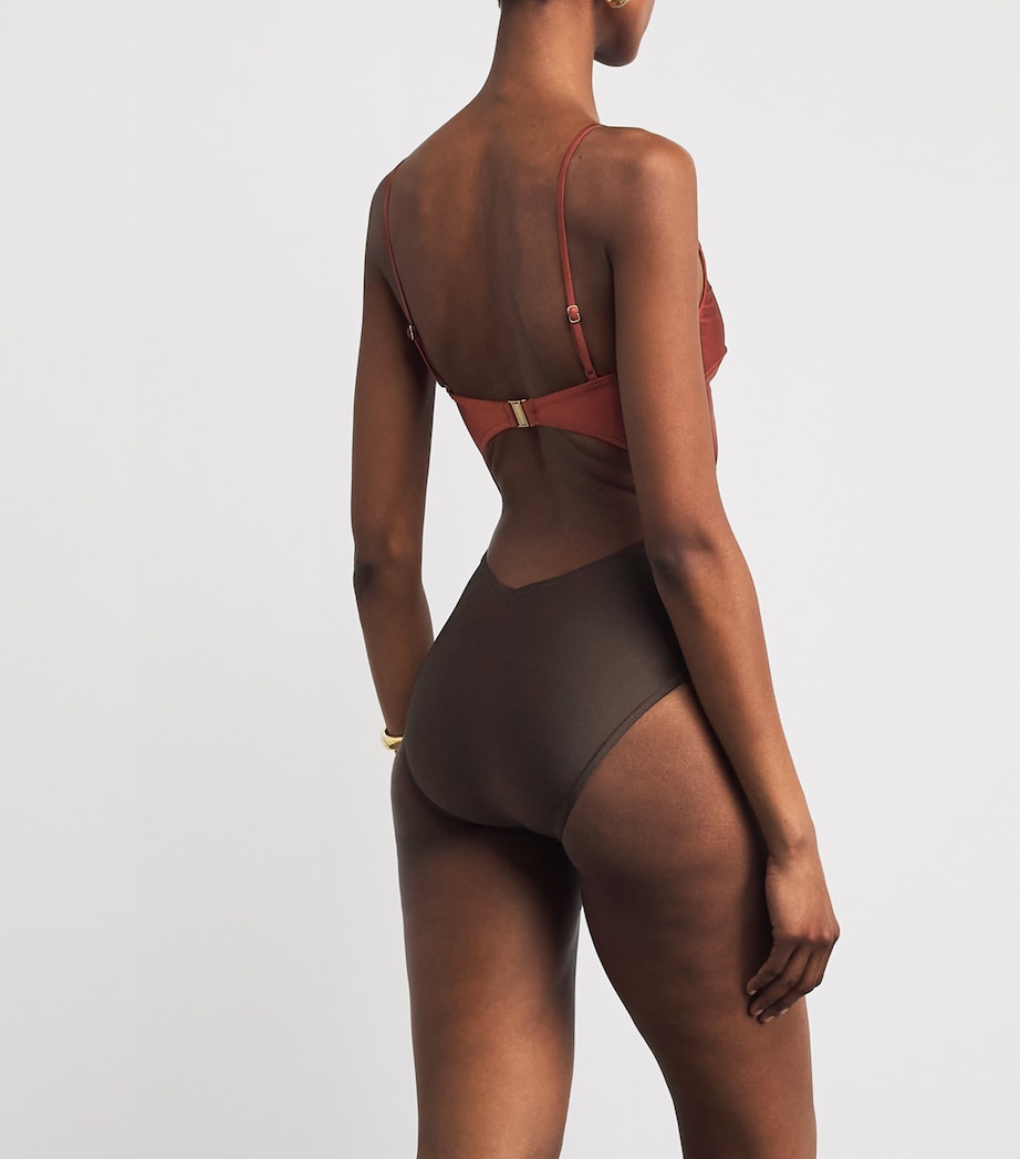 Zimmermann Womens Aster Diamond Wired Swimsuit Spliced Image 3