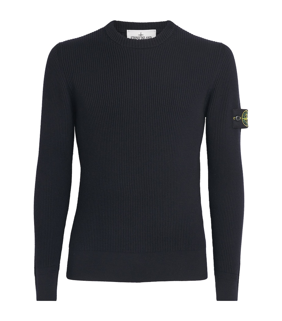 Stone Island Mens Wool Compass Sweater Image 1