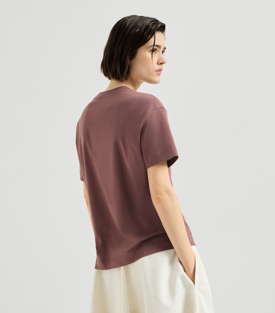 Brunello Cucinelli Womens Cotton Patch Pocket T-Shirt Image 5