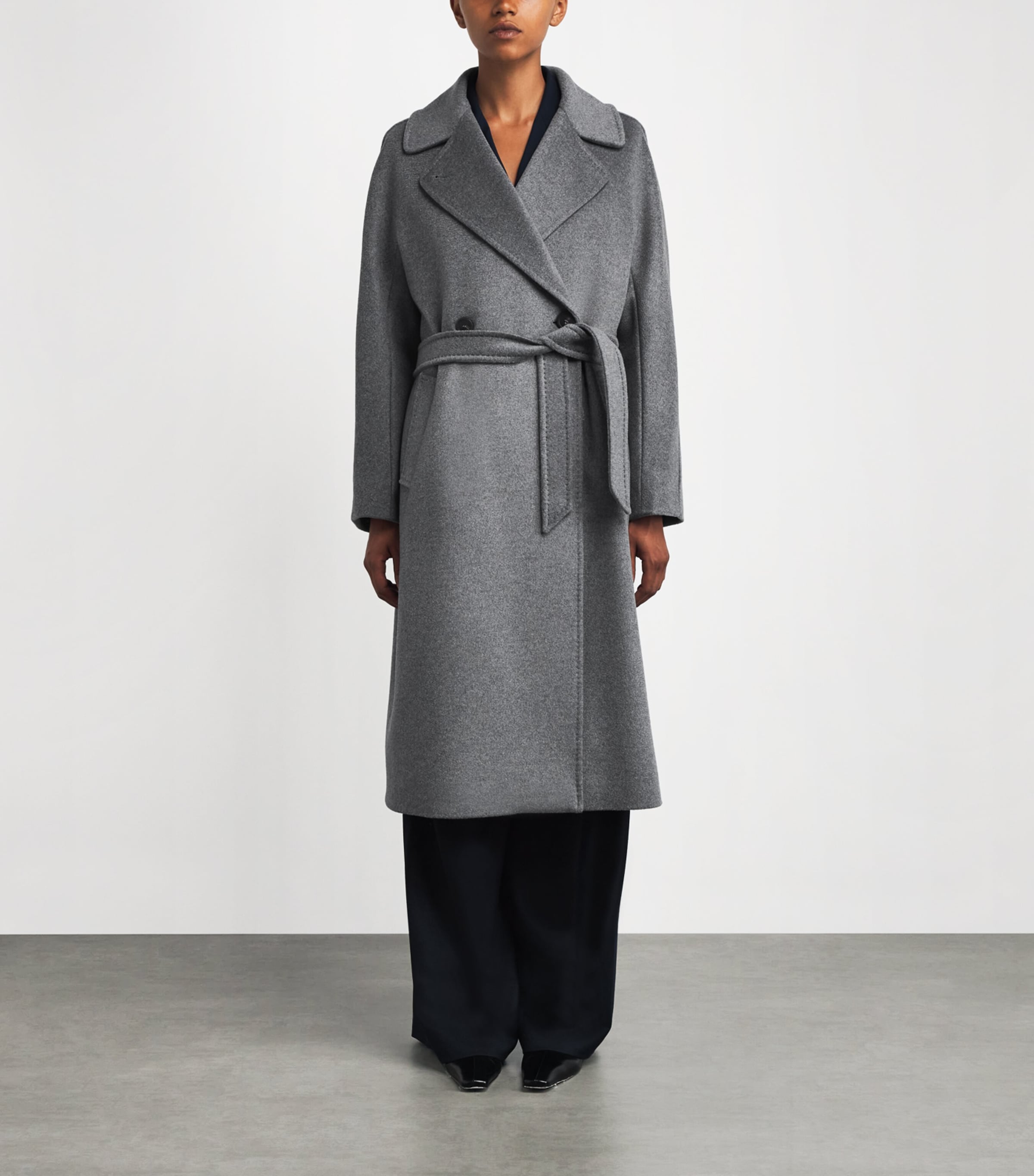 Virgin Wool Overcoat DARK GREY Image 3