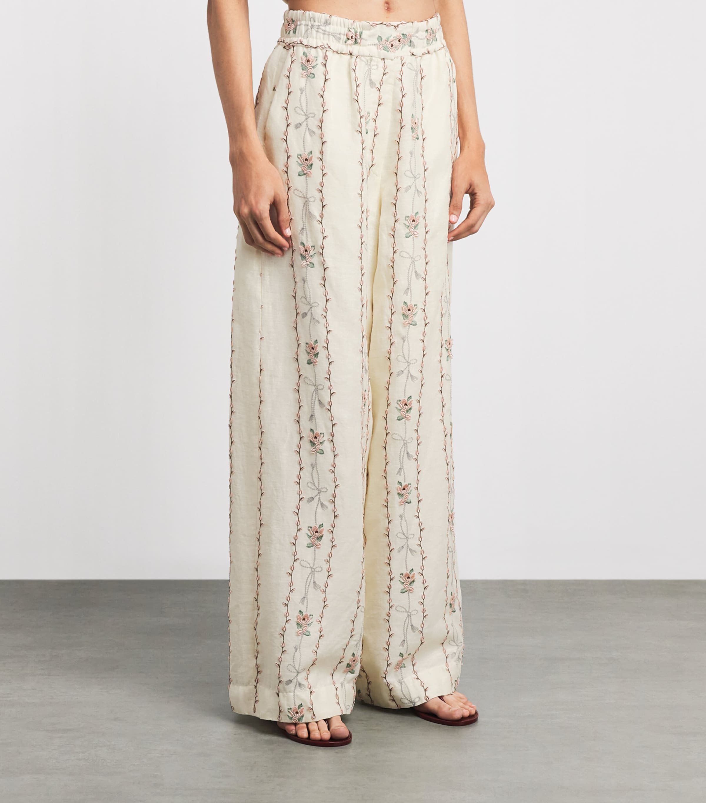 Agua By Agua Bendita Womens Linen Tota Navente Wide Trousers Image 4