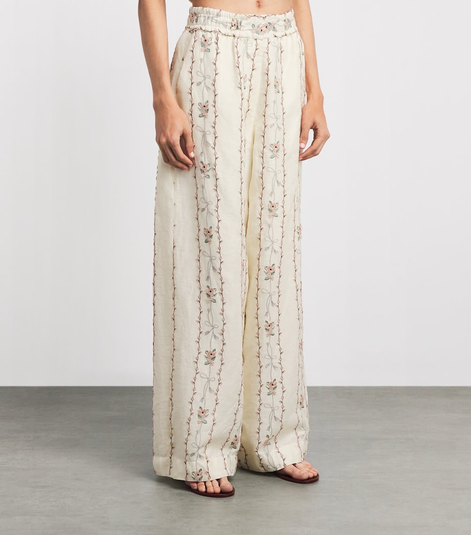 Agua By Agua Bendita Womens Linen Tota Navente Wide Trousers Image 4
