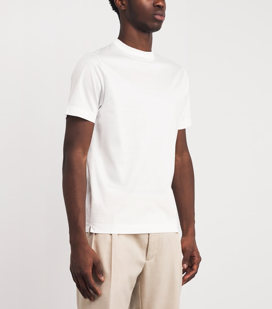 Cotton Double-Neck T-Shirt 1 Image 3