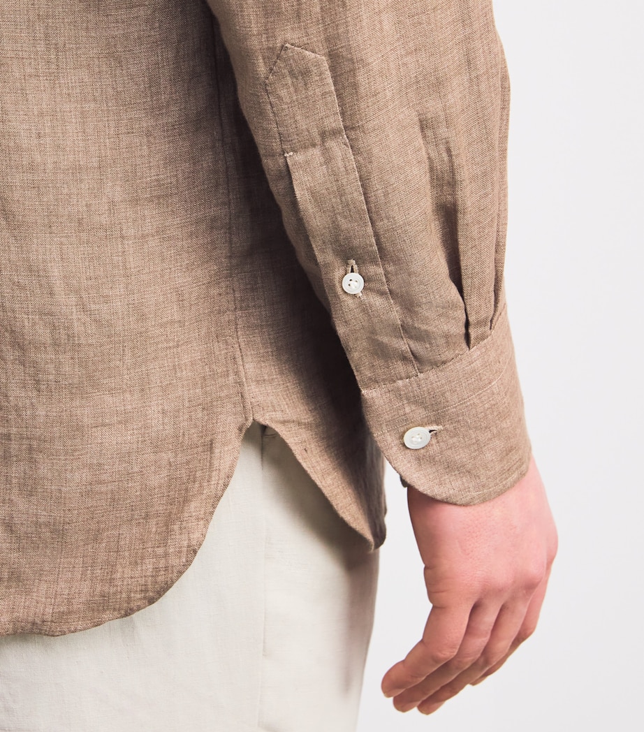 Linen Shirt BROWN Image 6