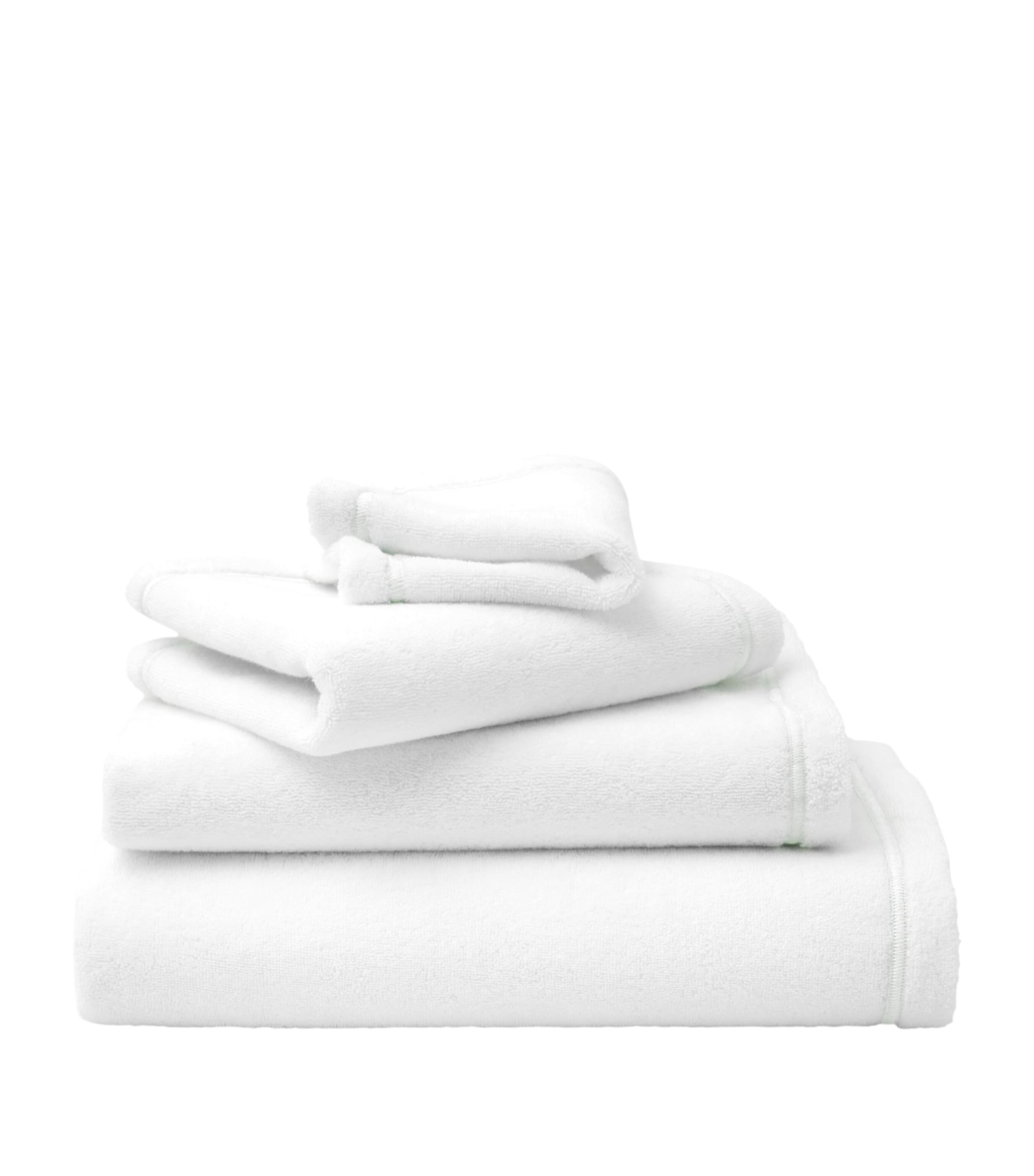 Shop Yves Delorme Couture Duetto Blanc Guest Towel In White