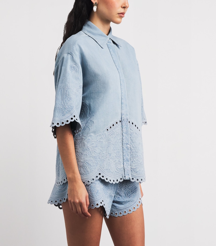 Denim Embroidered Daylight Shirt ICE STORMICESTM Image 3