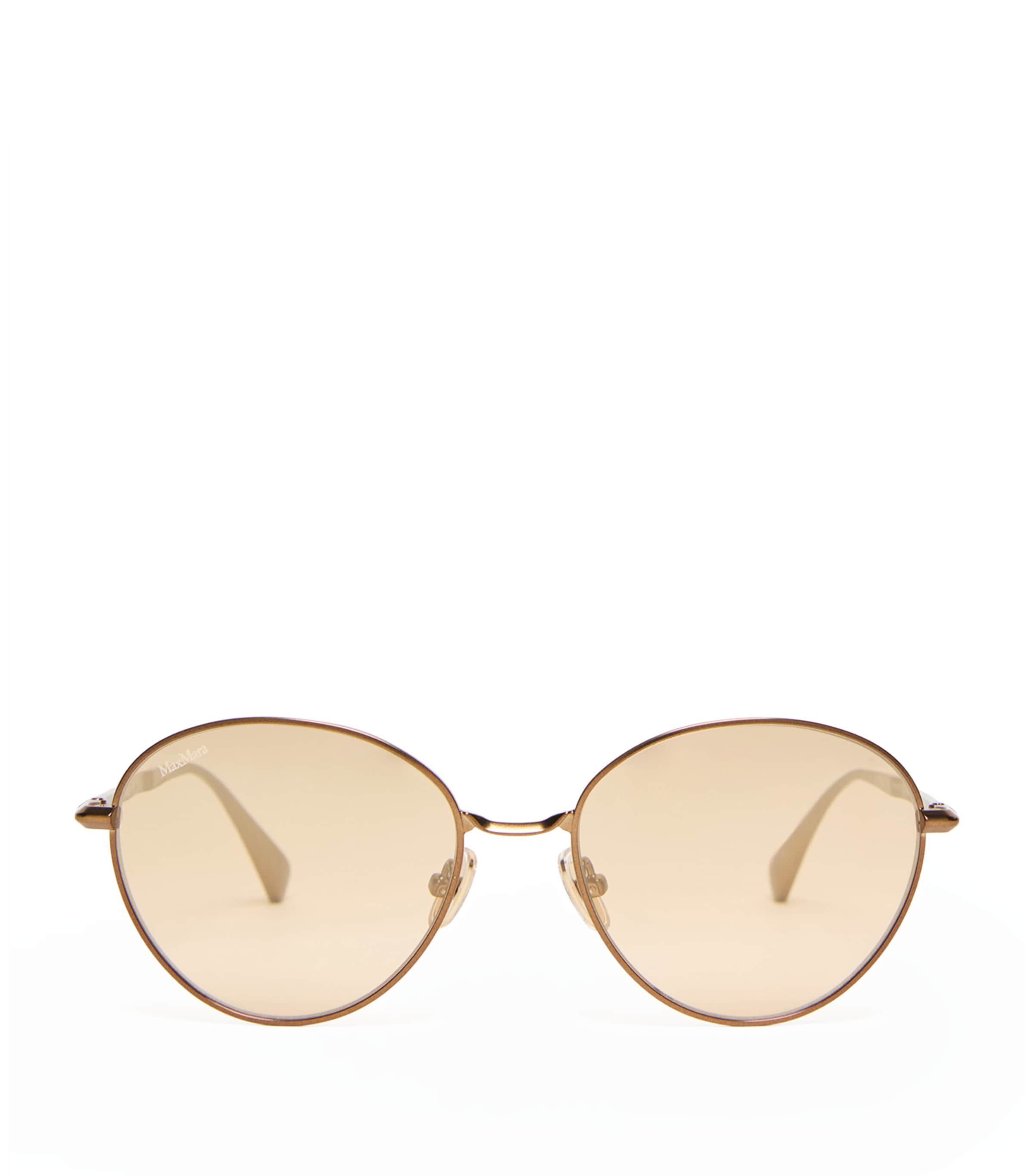 Max Mara Metal Oval Sunglasses Camel Image 1