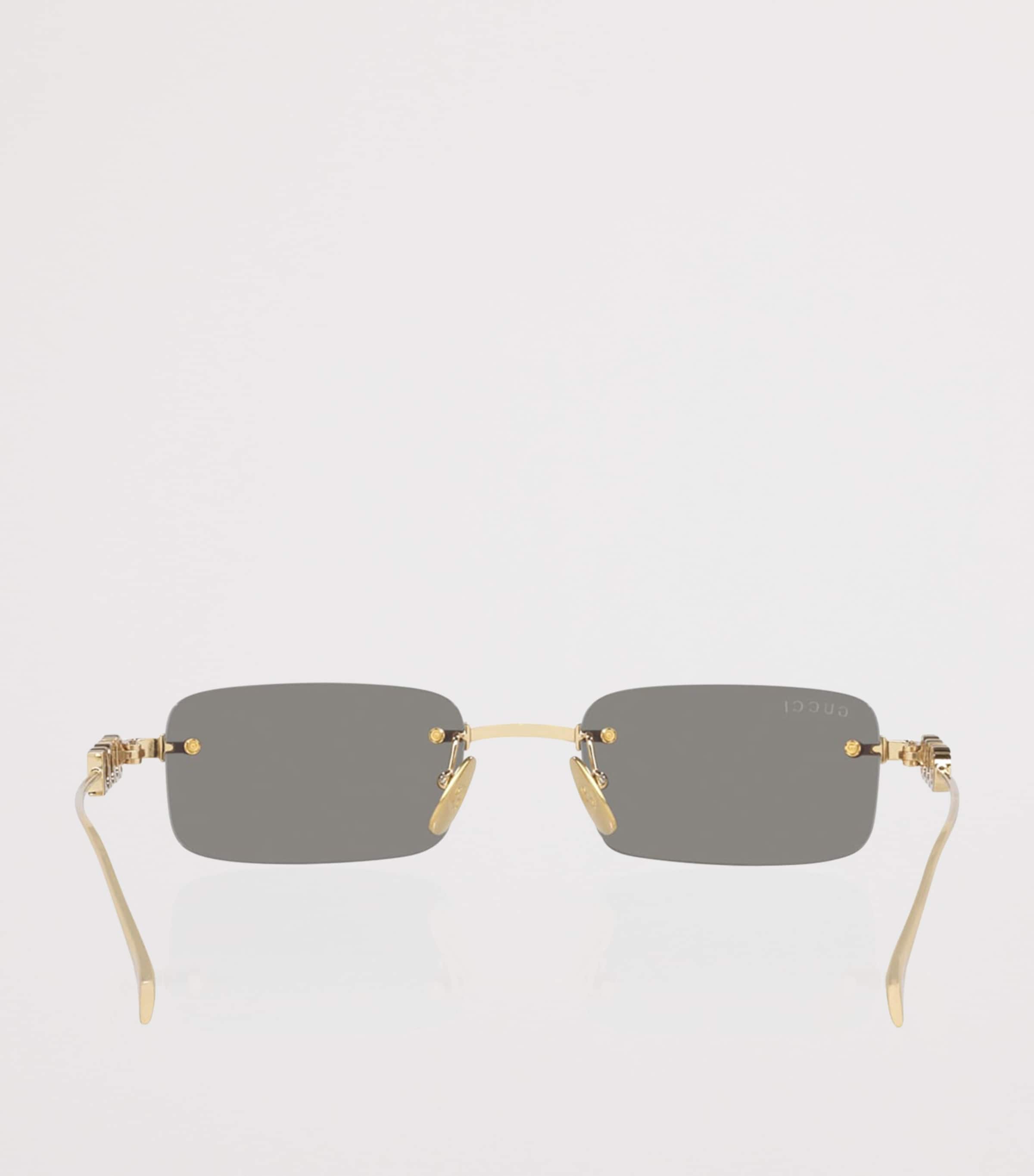 Gucci Metal Rectangular Sunglasses Image 4
