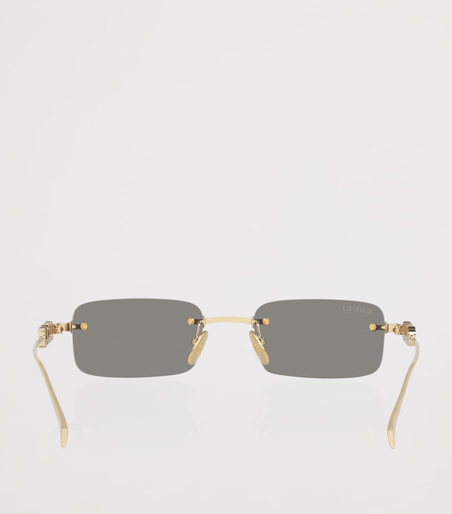 Gucci Metal Rectangular Sunglasses Image 4