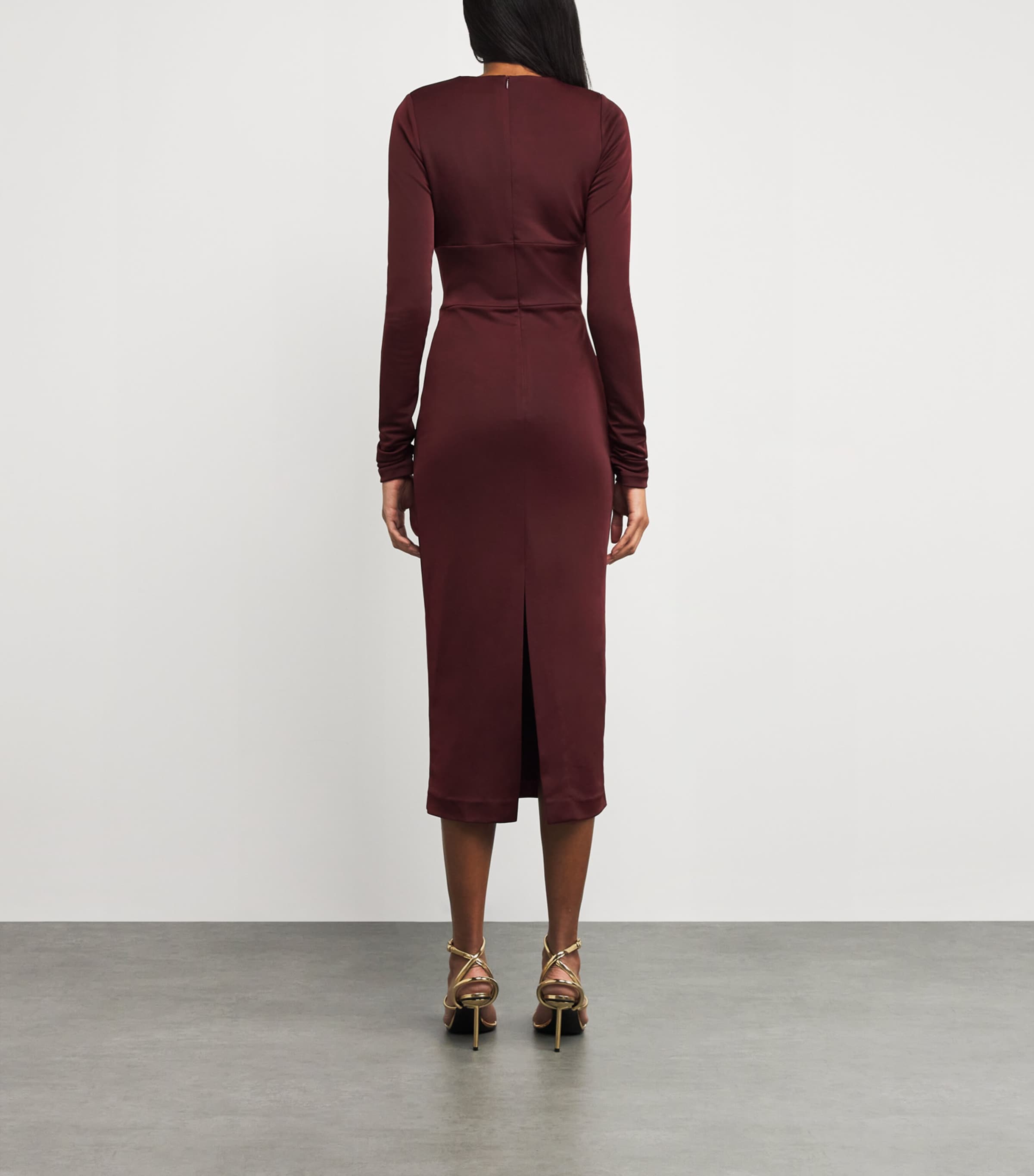 Jersey Mischa Midi Dress WINE Image 3