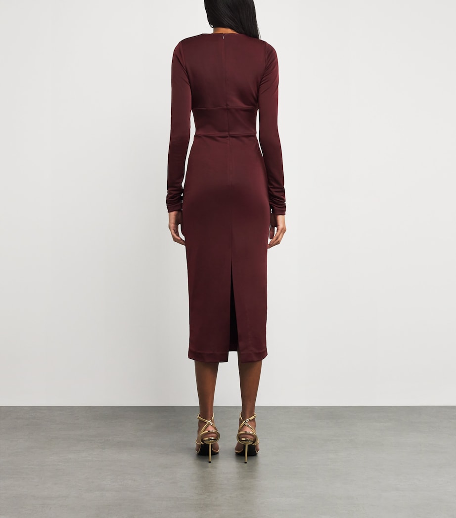 Jersey Mischa Midi Dress WINE Image 3