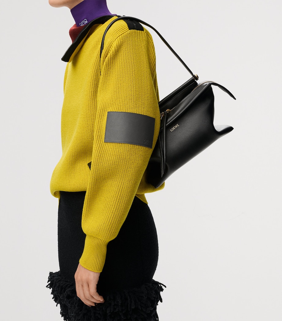 LOEWE Small Leather Whisker Shoulder Bag Black Image 7