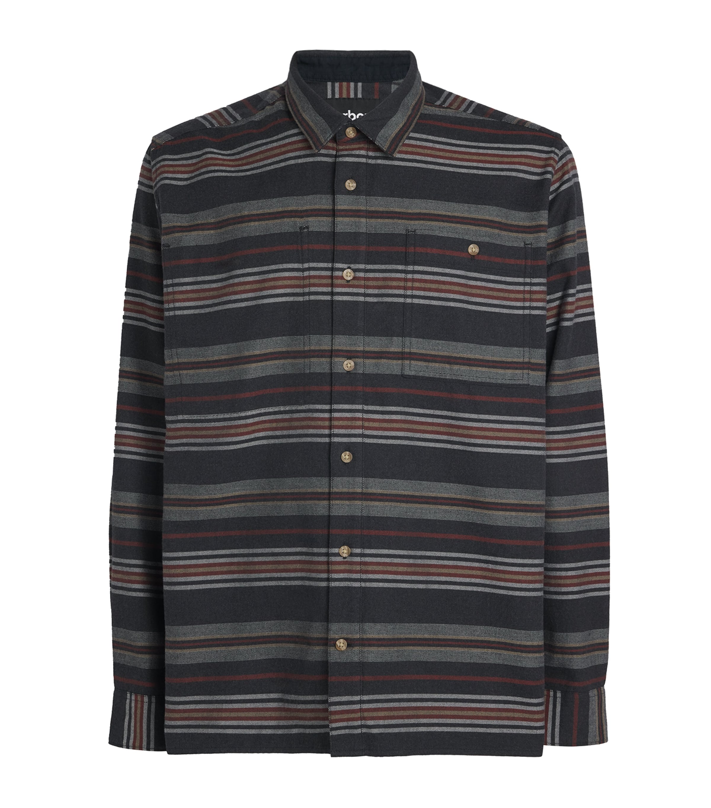 Cotton Stripe Bowscale Shirt CH51 CHARCOAL MARL Image 1