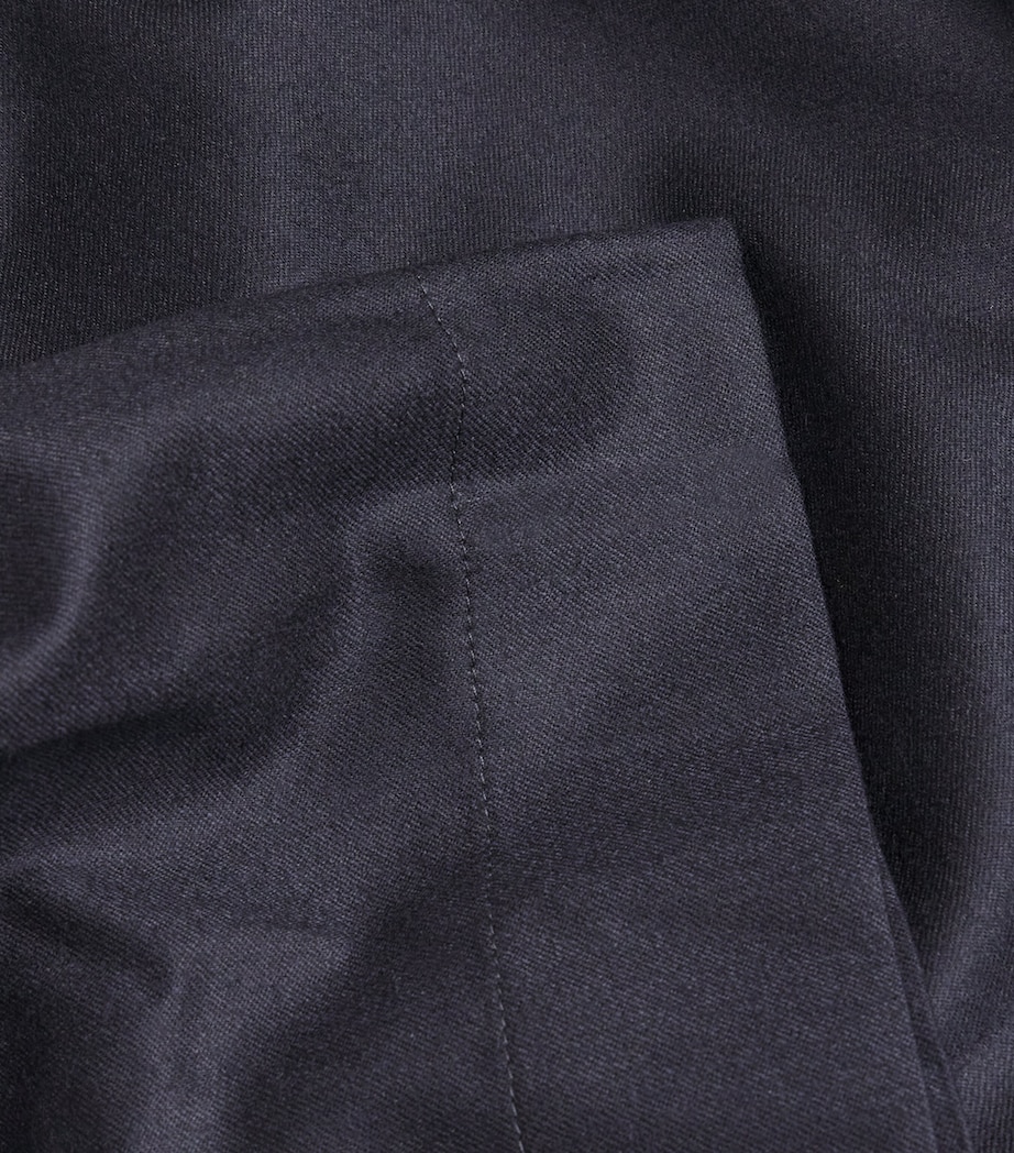 Wool Francesca Midi Shirt Dress 0350 - NAVY BLUE Image 5