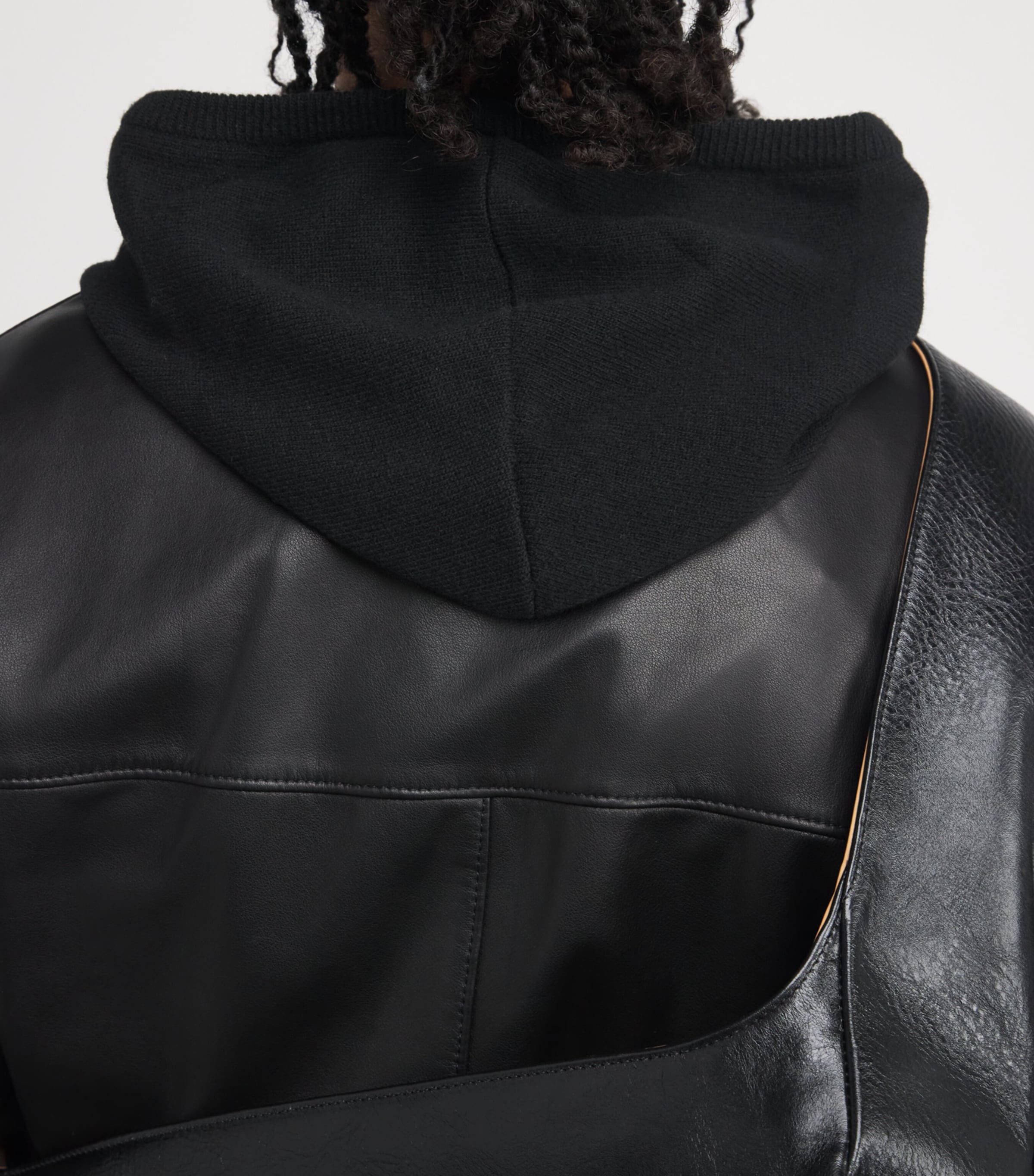 Merino Wool Knitted Hoodie BLACK CHERUB WOOL Image 6