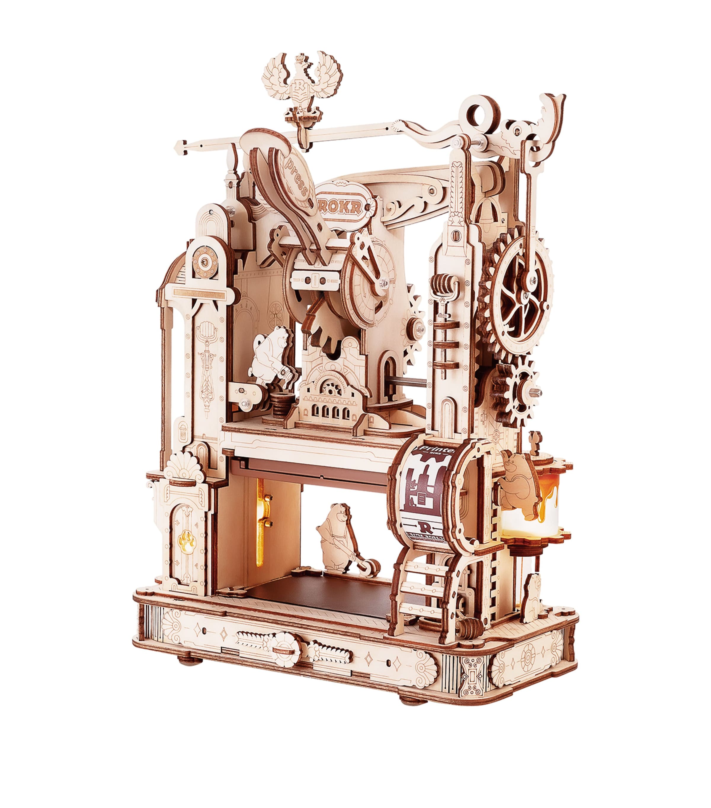 Robotime Classic Printing Press Buildable Model | Toys | Building & Construction Toys