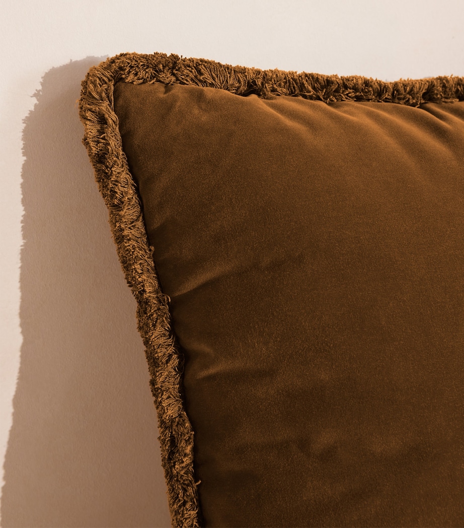 Velvet Margeaux Cushion (50cm x 50cm) MUSTARD Image 3